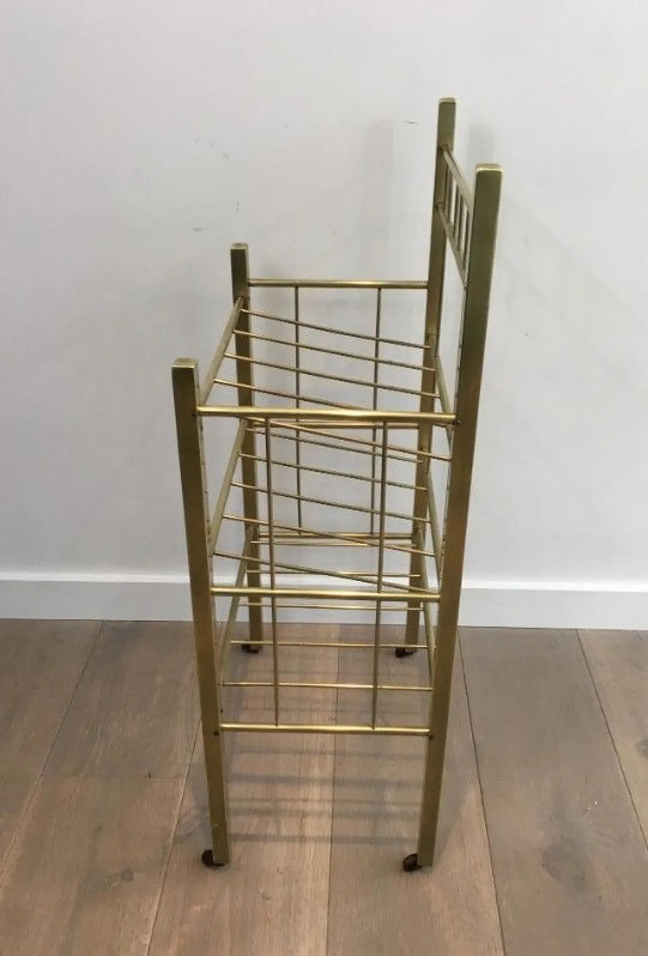 Brass Magazine Rack, French, circa 1900 2
