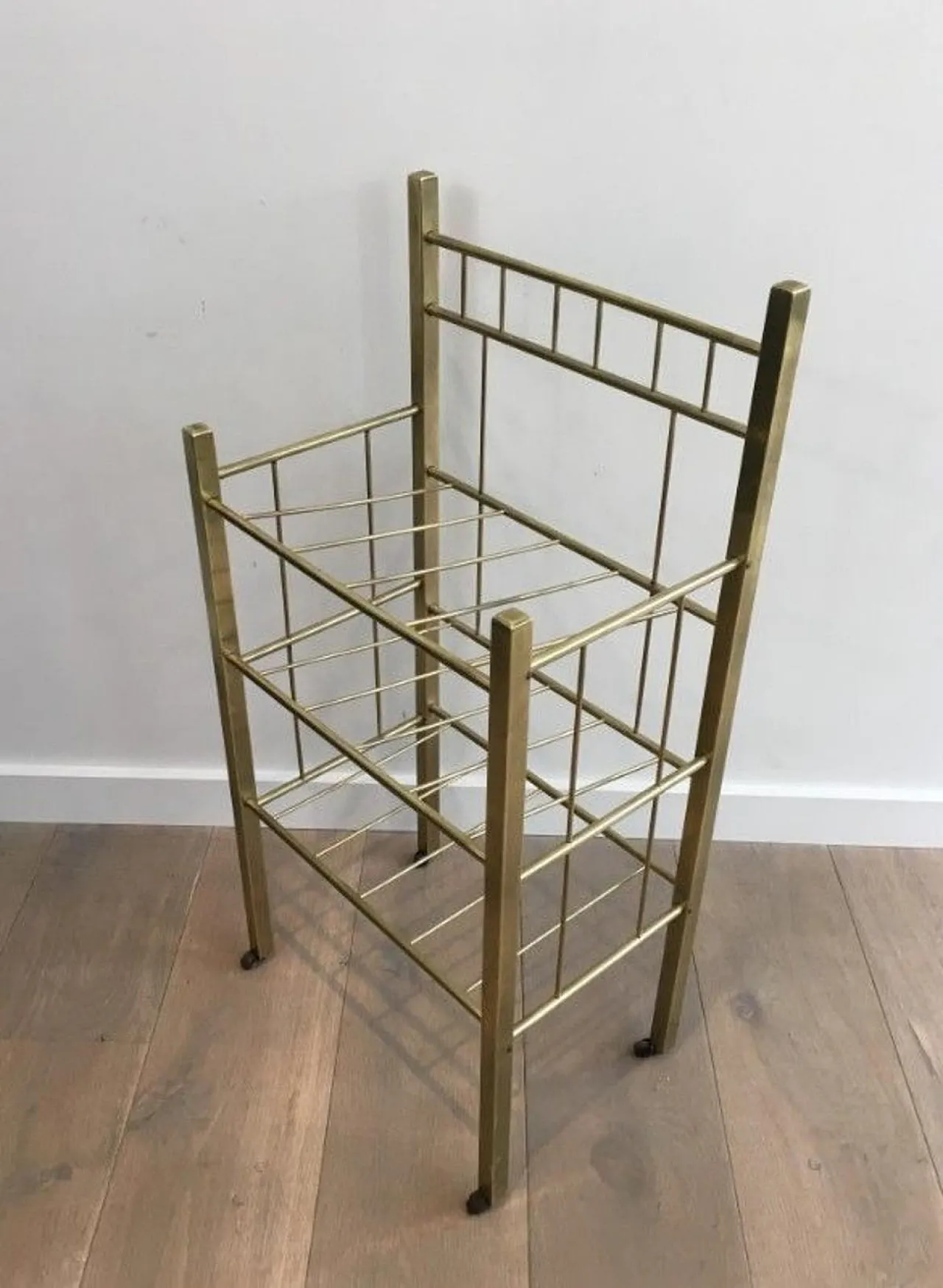 Brass Magazine Rack, French, circa 1900 3