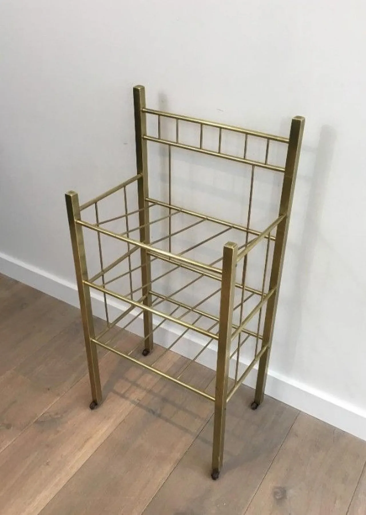 Brass Magazine Rack, French, circa 1900 4