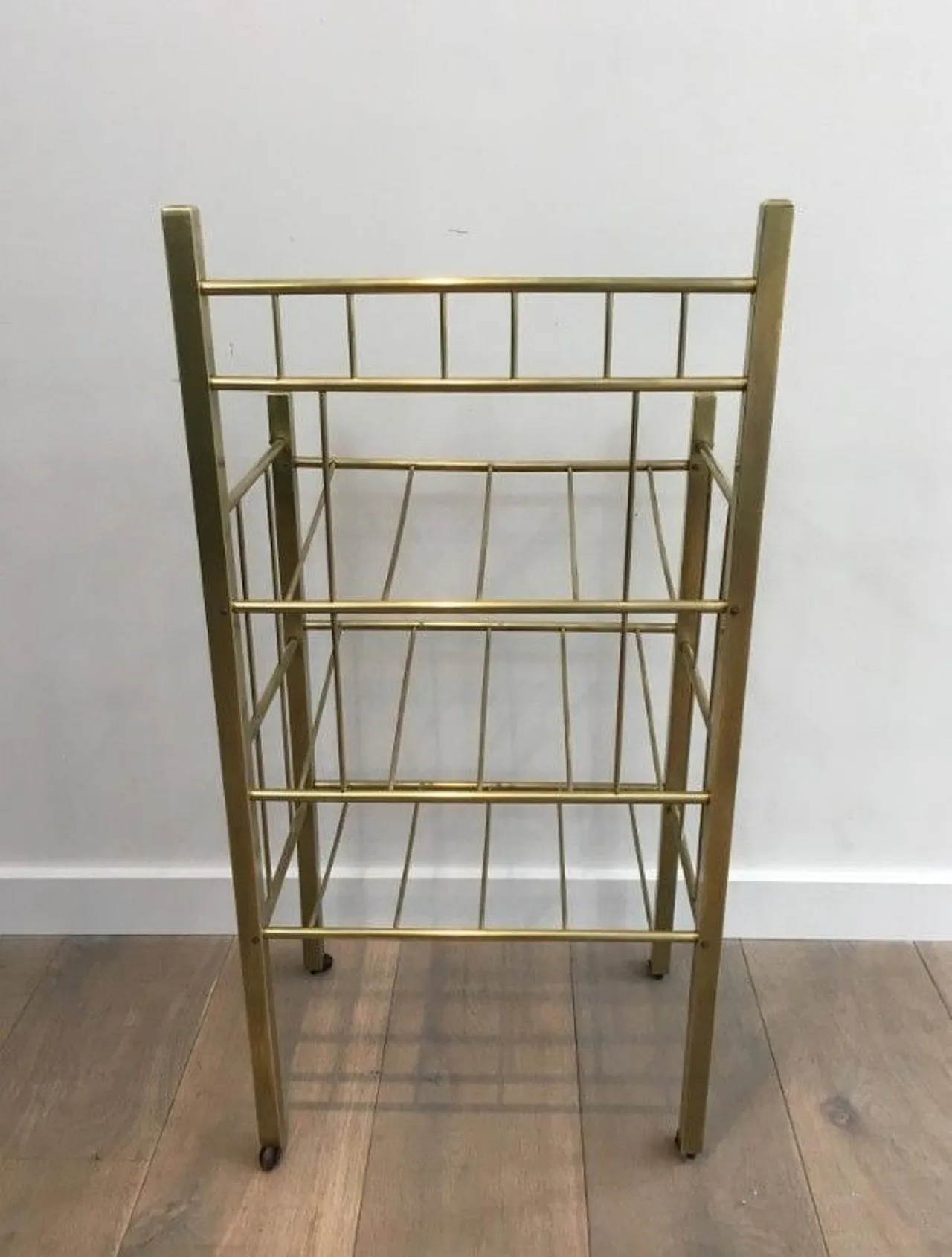 Brass Magazine Rack, French, circa 1900 5
