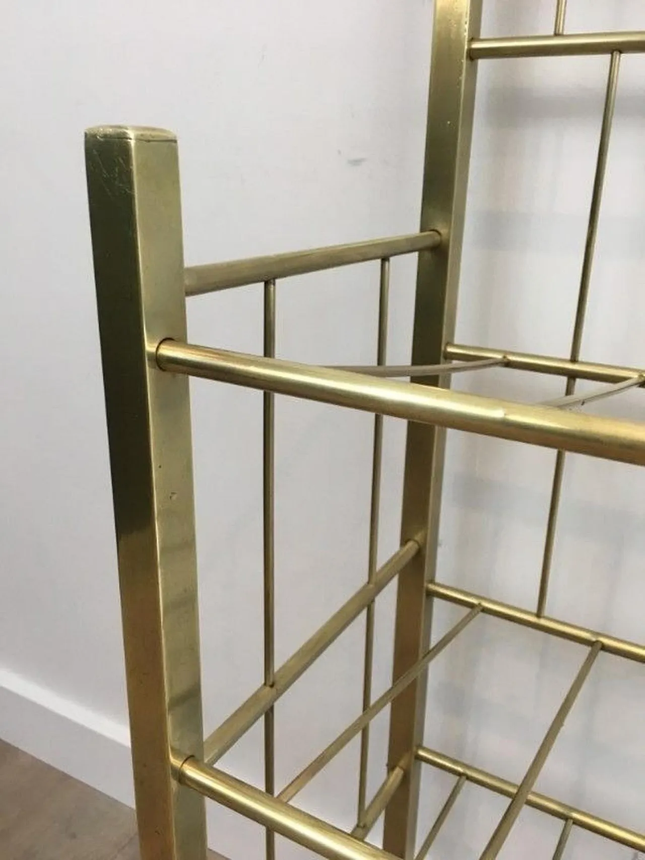 Brass Magazine Rack, French, circa 1900 8