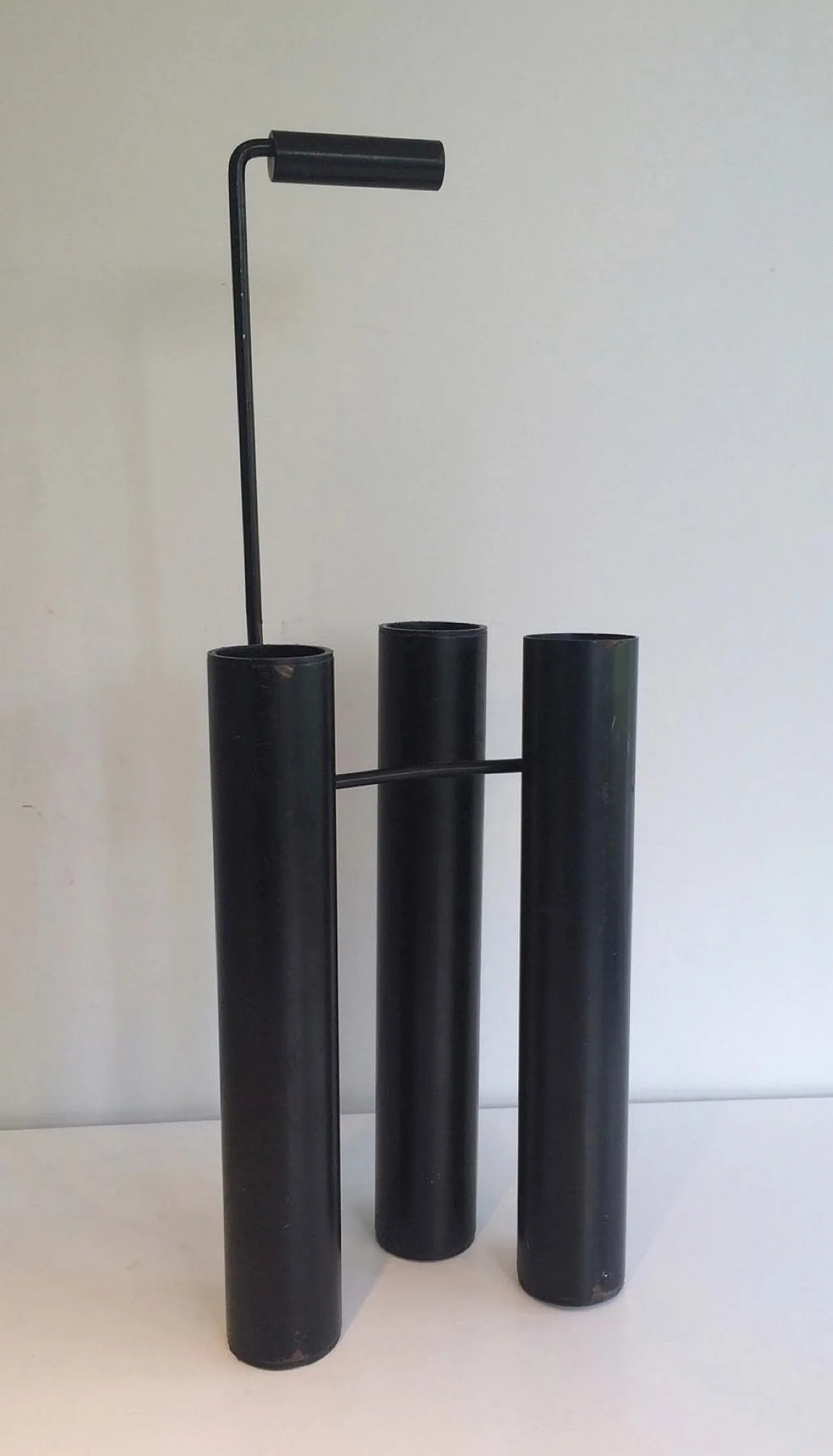 Design Black Lacquered Umbrella Stand, French, circa 1970 4