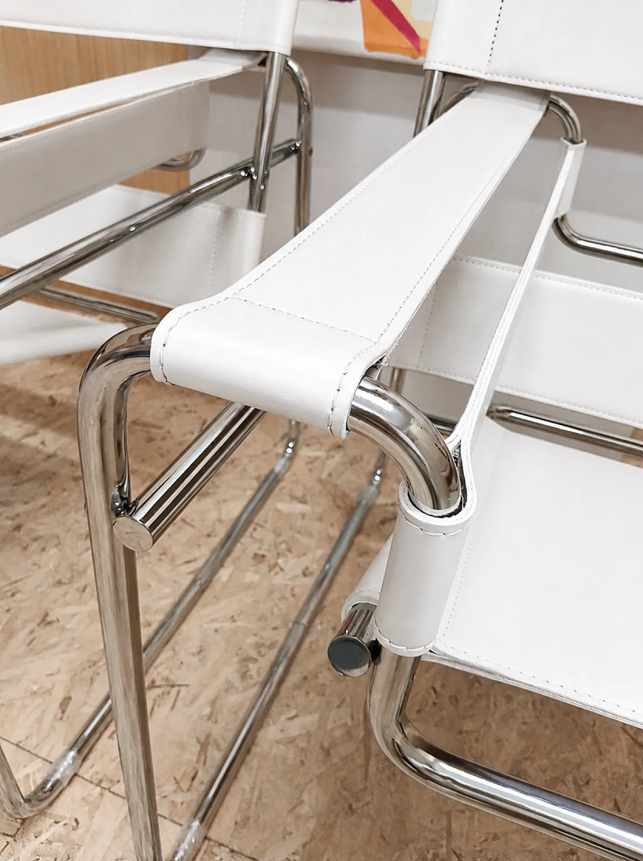 White leather armchairs by Marcel Breuer for Knoll, 2000s 13