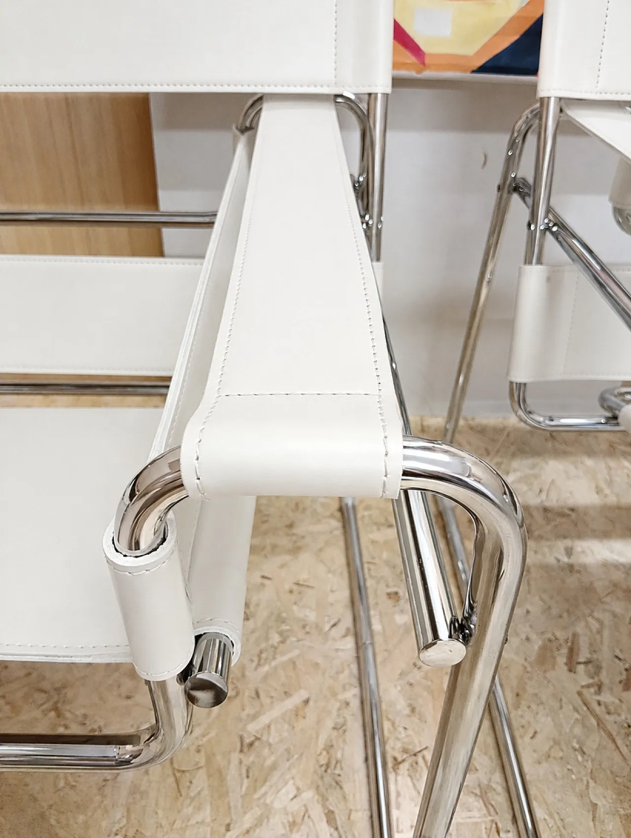 White leather armchairs by Marcel Breuer for Knoll, 2000s 14