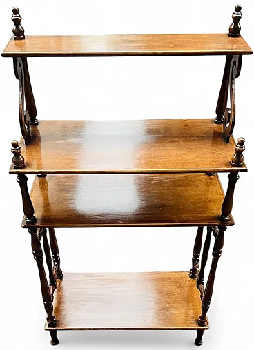 Late 19th century Etagere bookcase in national walnut