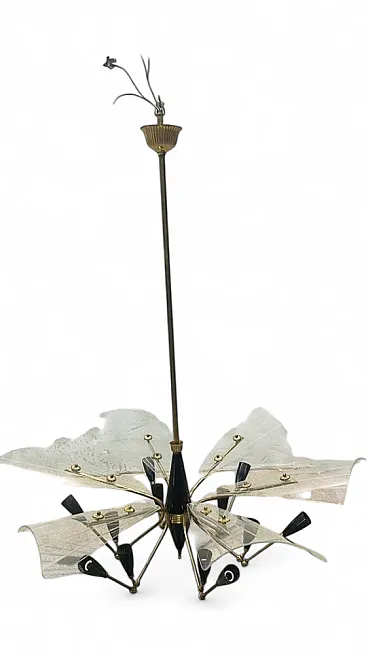 Stilnovo chandelier, 1950s