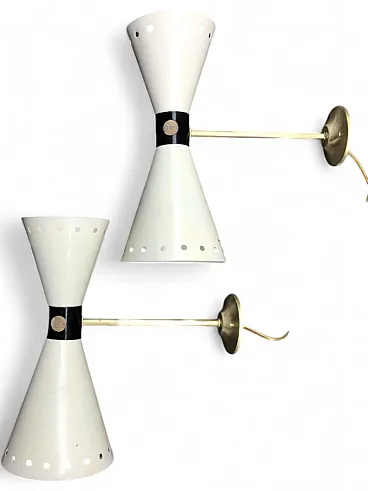 Brass wall light by Stilnovo, 1957