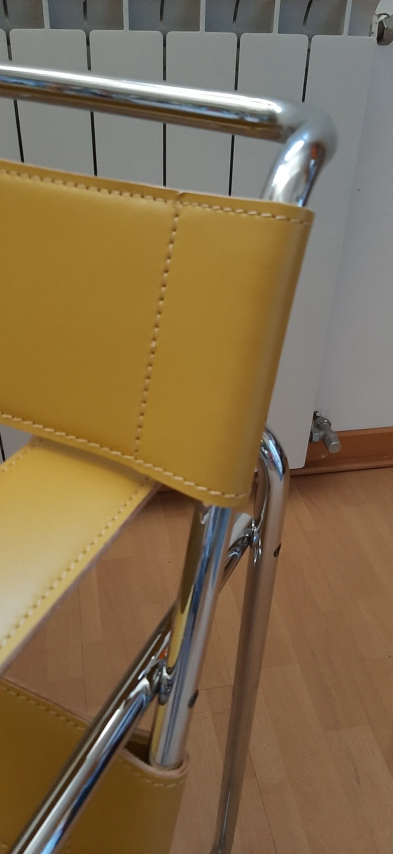 Yellow leather and metal armchair by Marcel Breuer for Knoll, 2000s 12