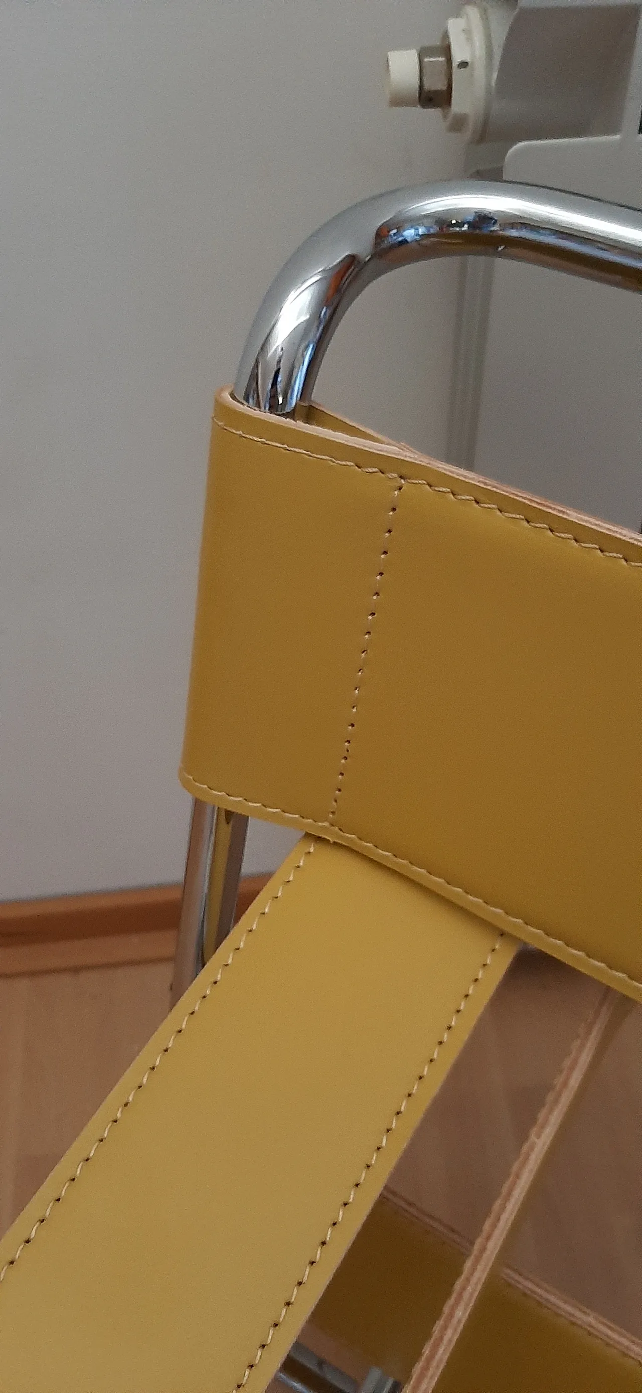 Yellow leather and metal armchair by Marcel Breuer for Knoll, 2000s 15