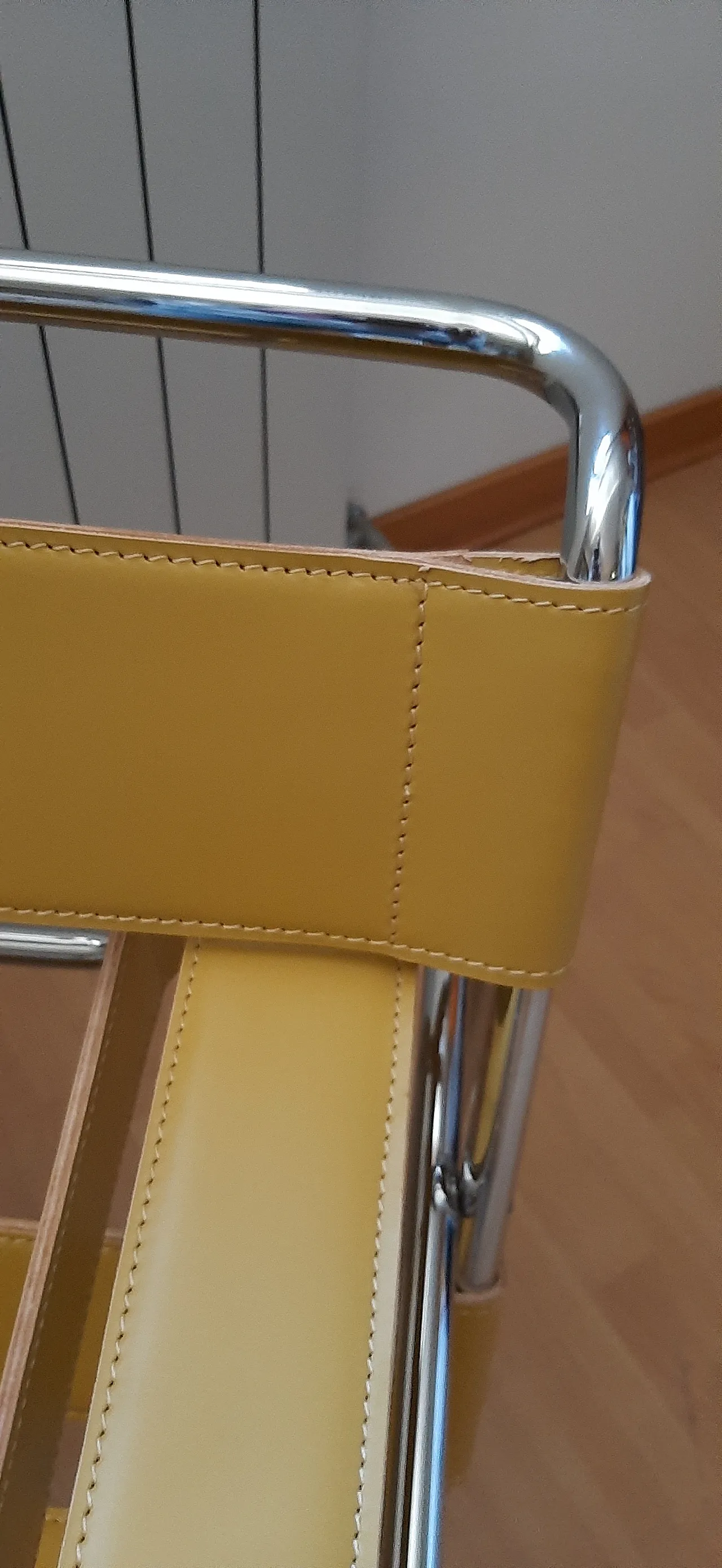 Yellow leather and metal armchair by Marcel Breuer for Knoll, 2000s 16
