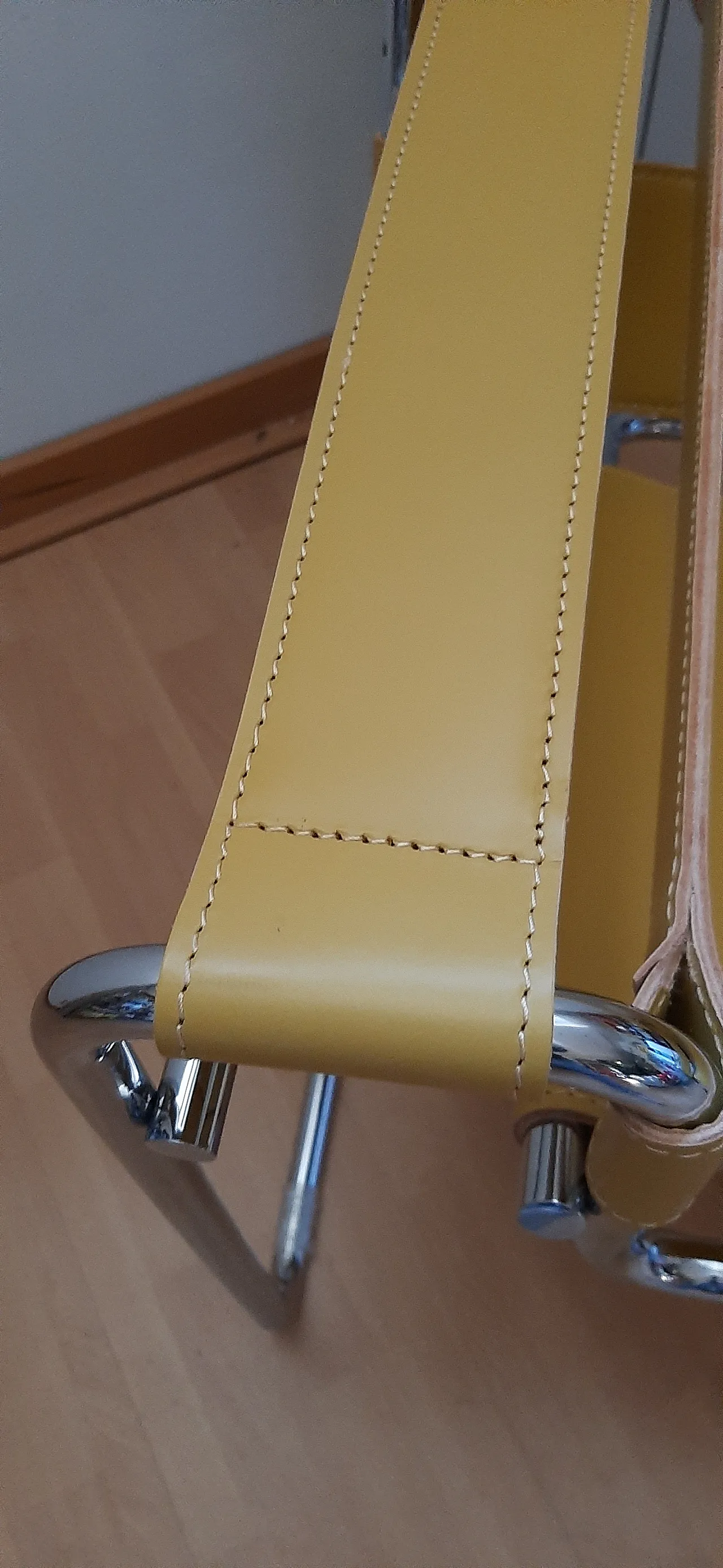 Yellow leather and metal armchair by Marcel Breuer for Knoll, 2000s 18