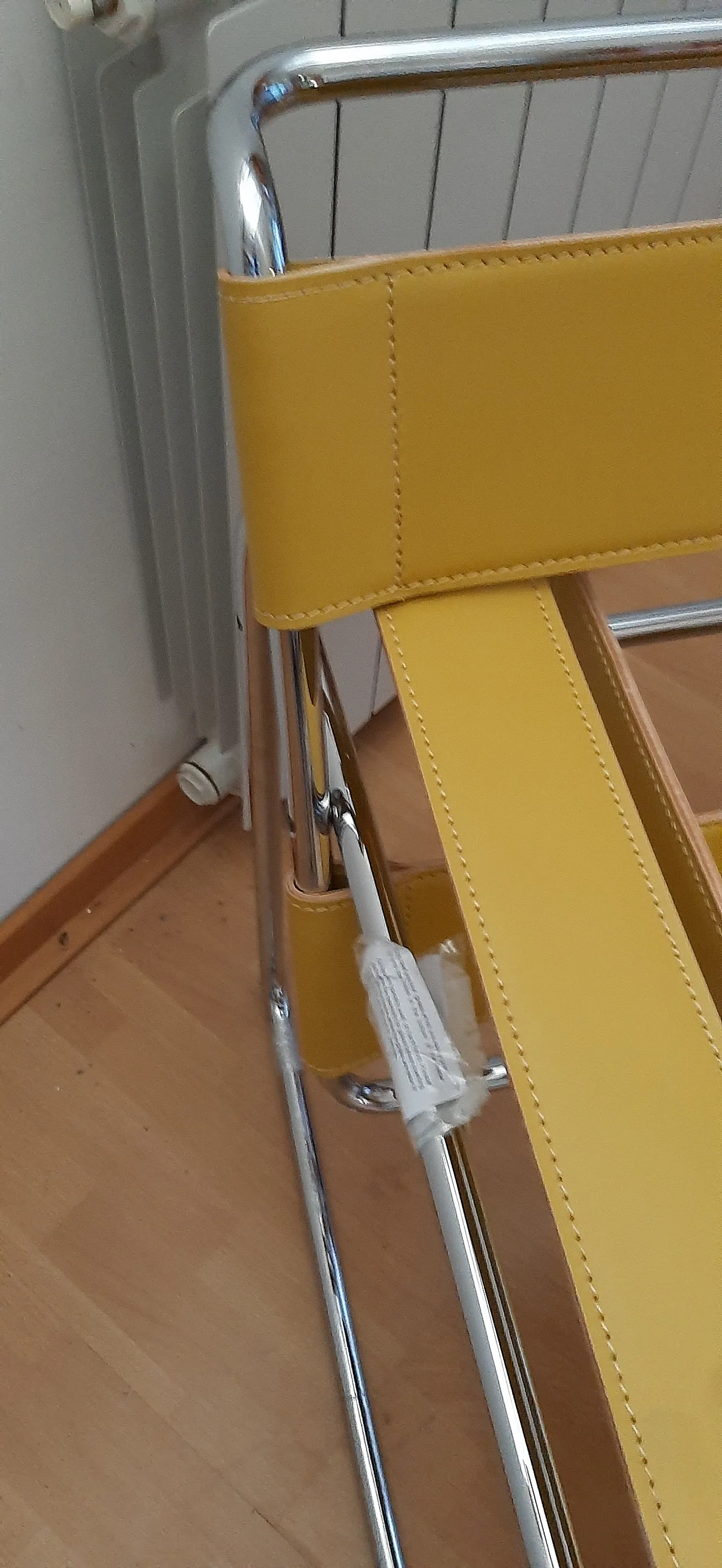 Yellow leather and metal armchair by Marcel Breuer for Knoll, 2000s 20