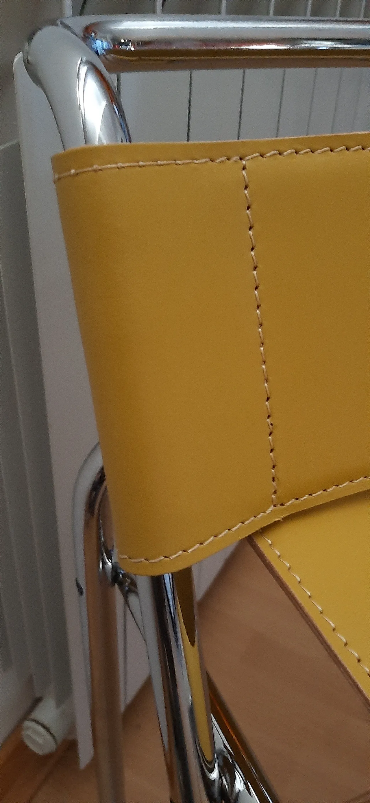 Yellow leather and metal armchair by Marcel Breuer for Knoll, 2000s 27