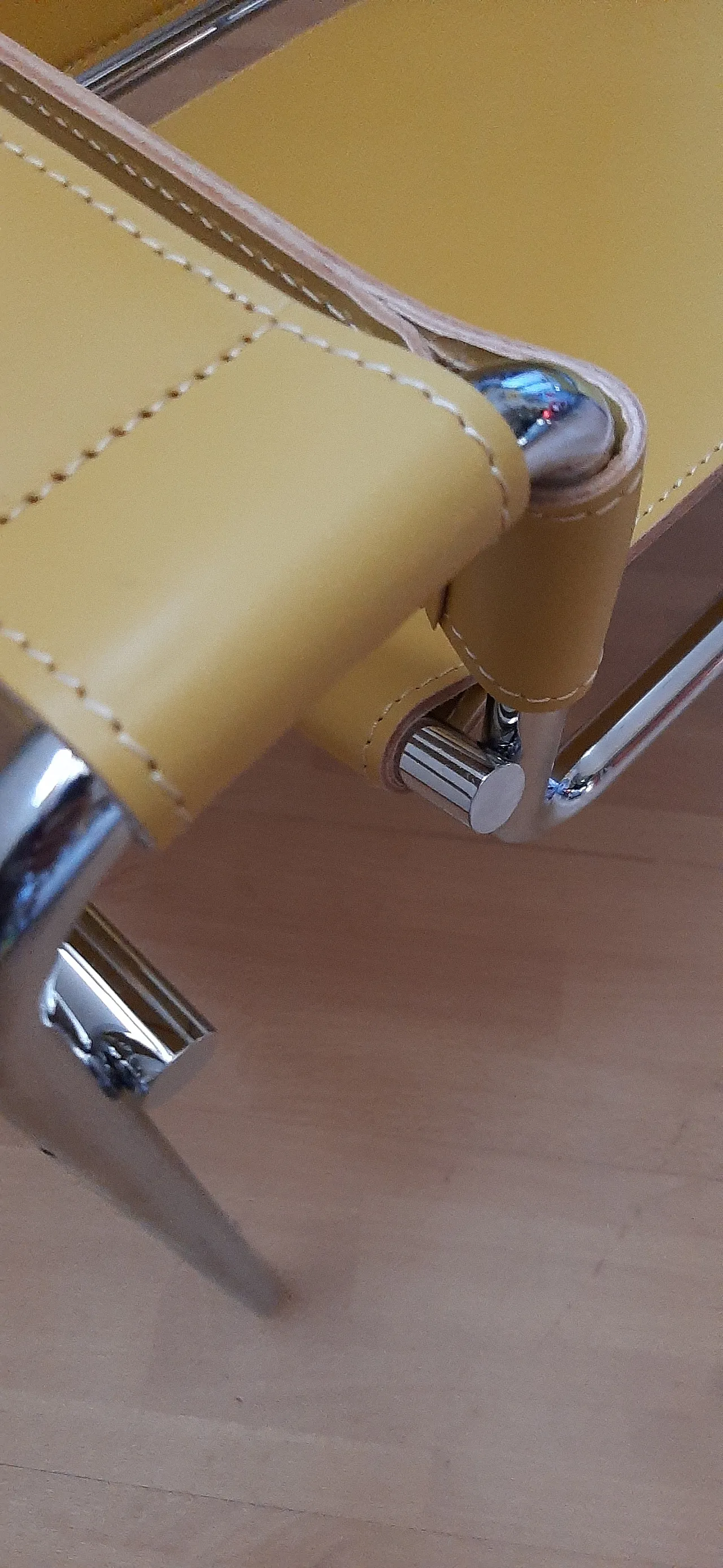 Yellow leather and metal armchair by Marcel Breuer for Knoll, 2000s 29