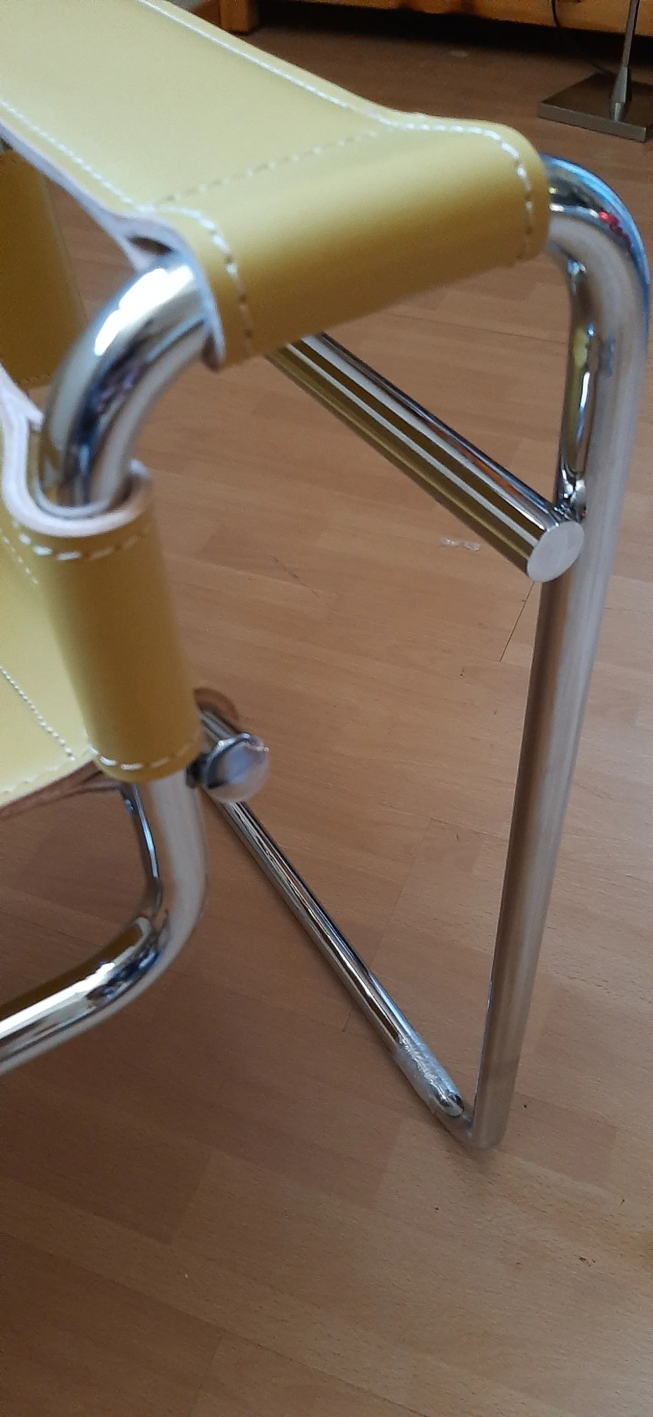 Yellow leather and metal armchair by Marcel Breuer for Knoll, 2000s 31