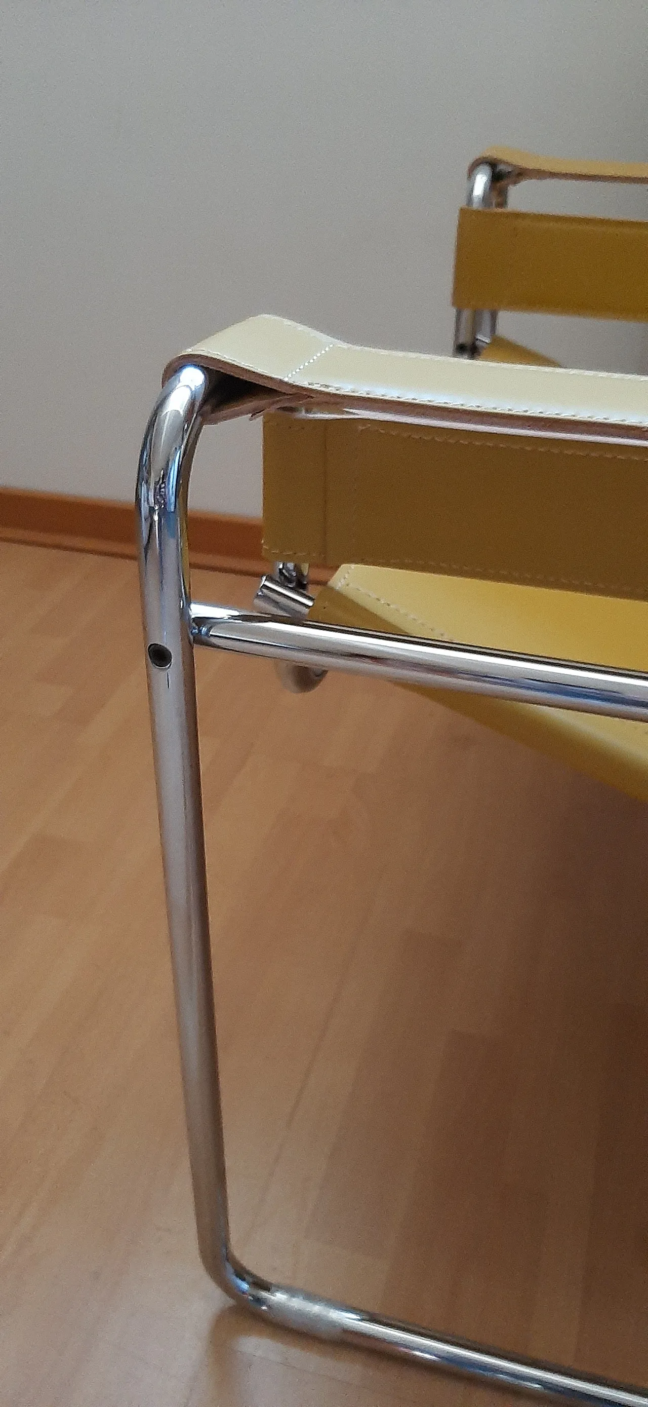 Yellow leather and metal armchair by Marcel Breuer for Knoll, 2000s 33