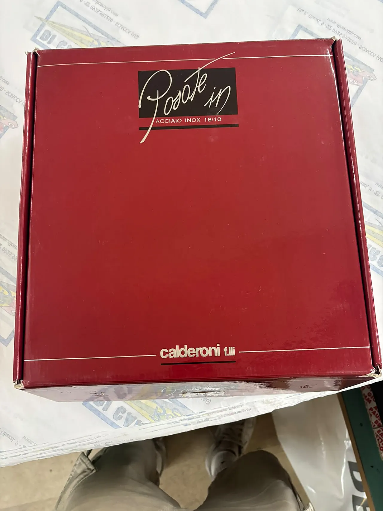 5000 cutlery set by Calderoni in stainless steel, 1980s 1