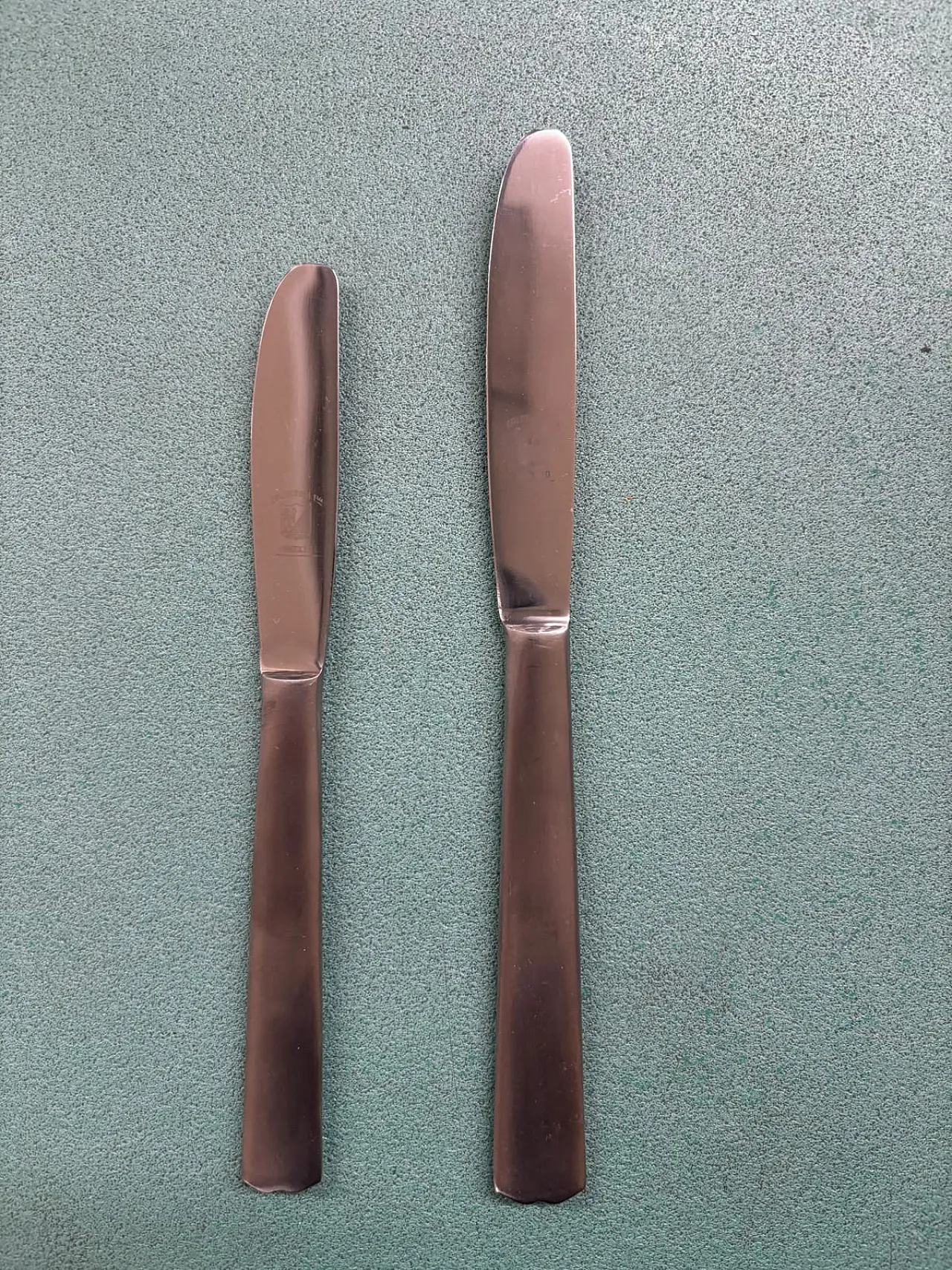 Mod. 5000 cutlery set by F.lli Calderoni in stainless steel, 1980s 3