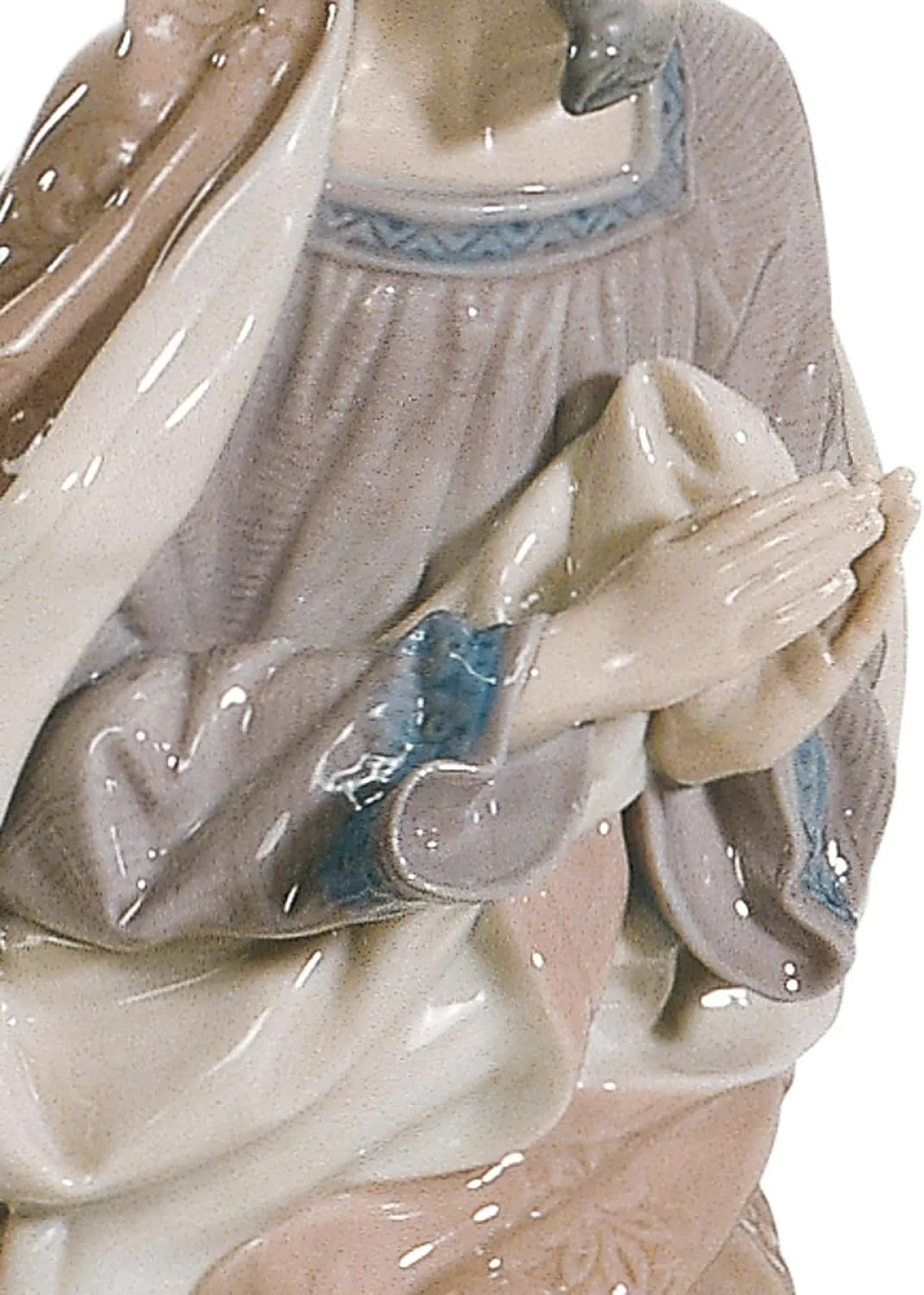 Saint Joseph nativity sculpture in porcelain, 1980s 1