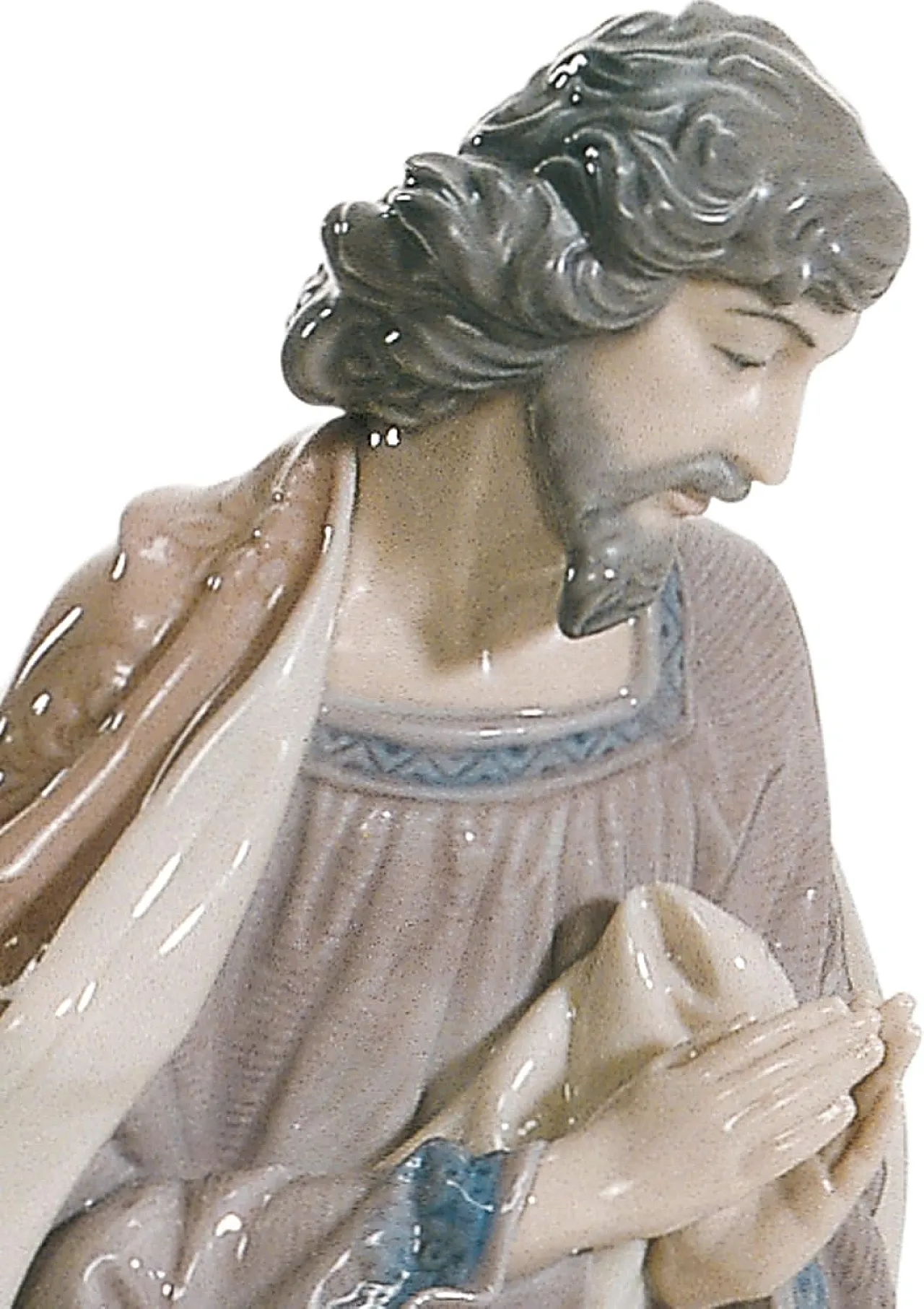 Saint Joseph nativity sculpture in porcelain, 1980s 2