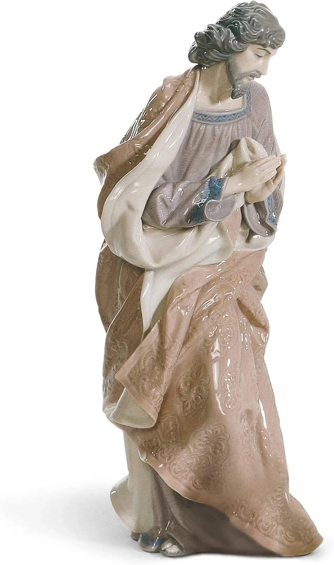 Saint Joseph nativity sculpture in porcelain, 1980s 5