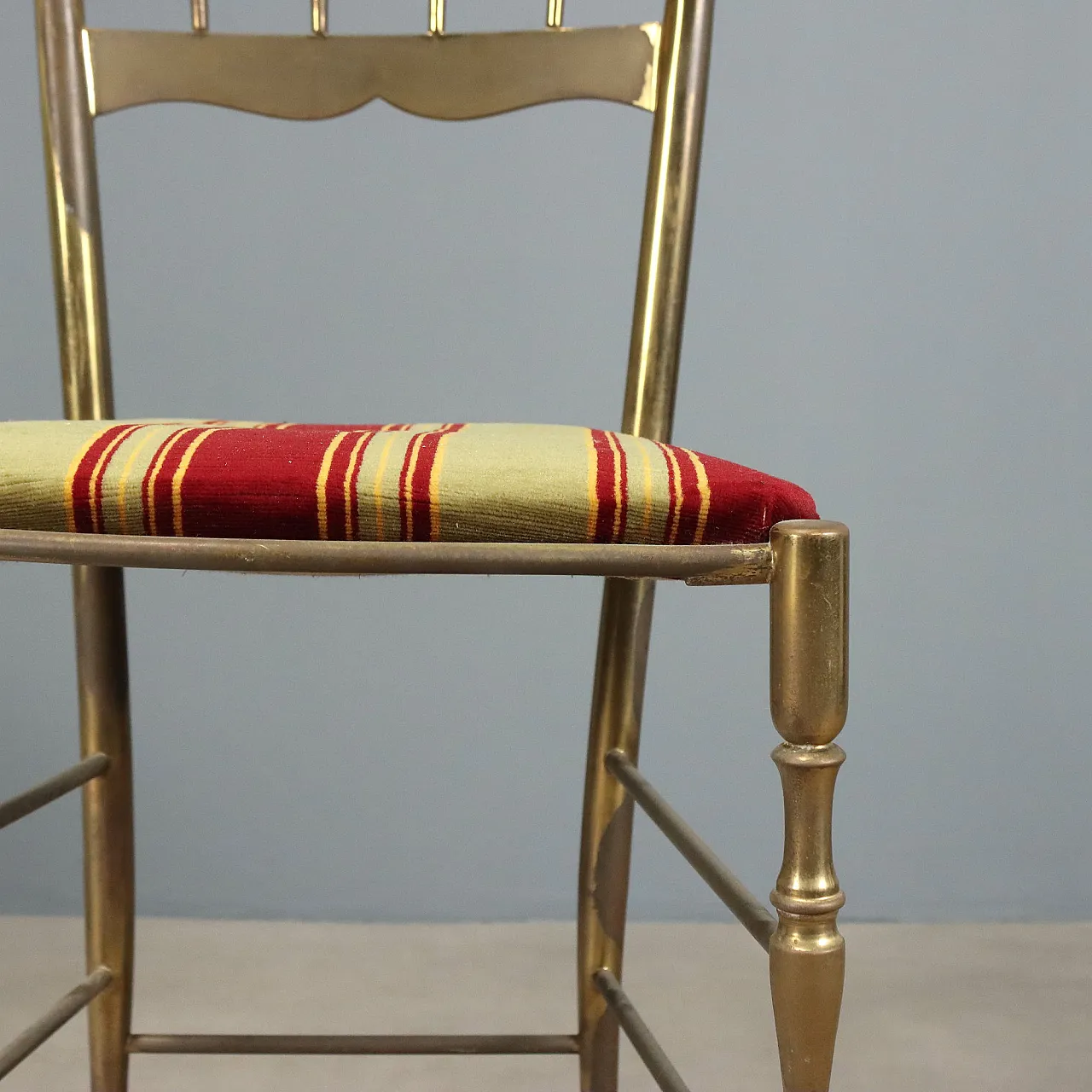 Pair of brass chairs, 1950s 6
