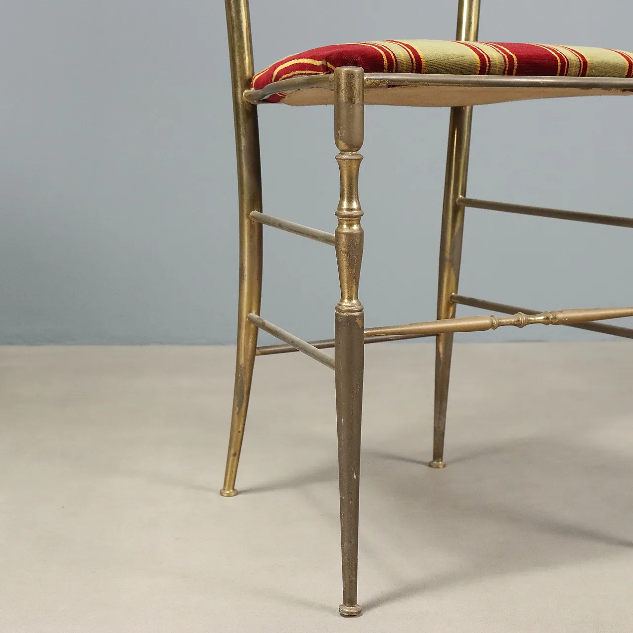 Pair of brass chairs, 1950s 7