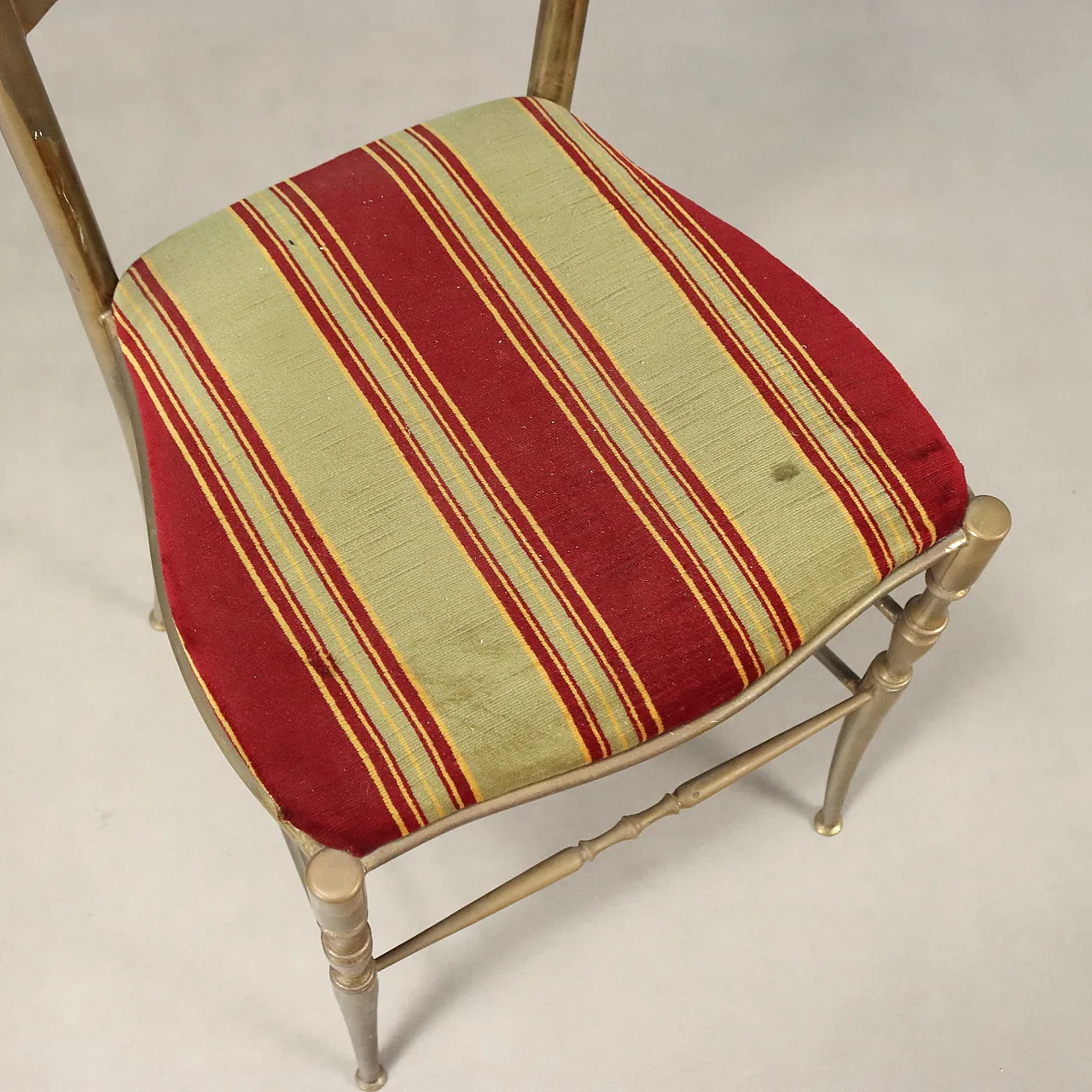Pair of brass chairs, 1950s 8