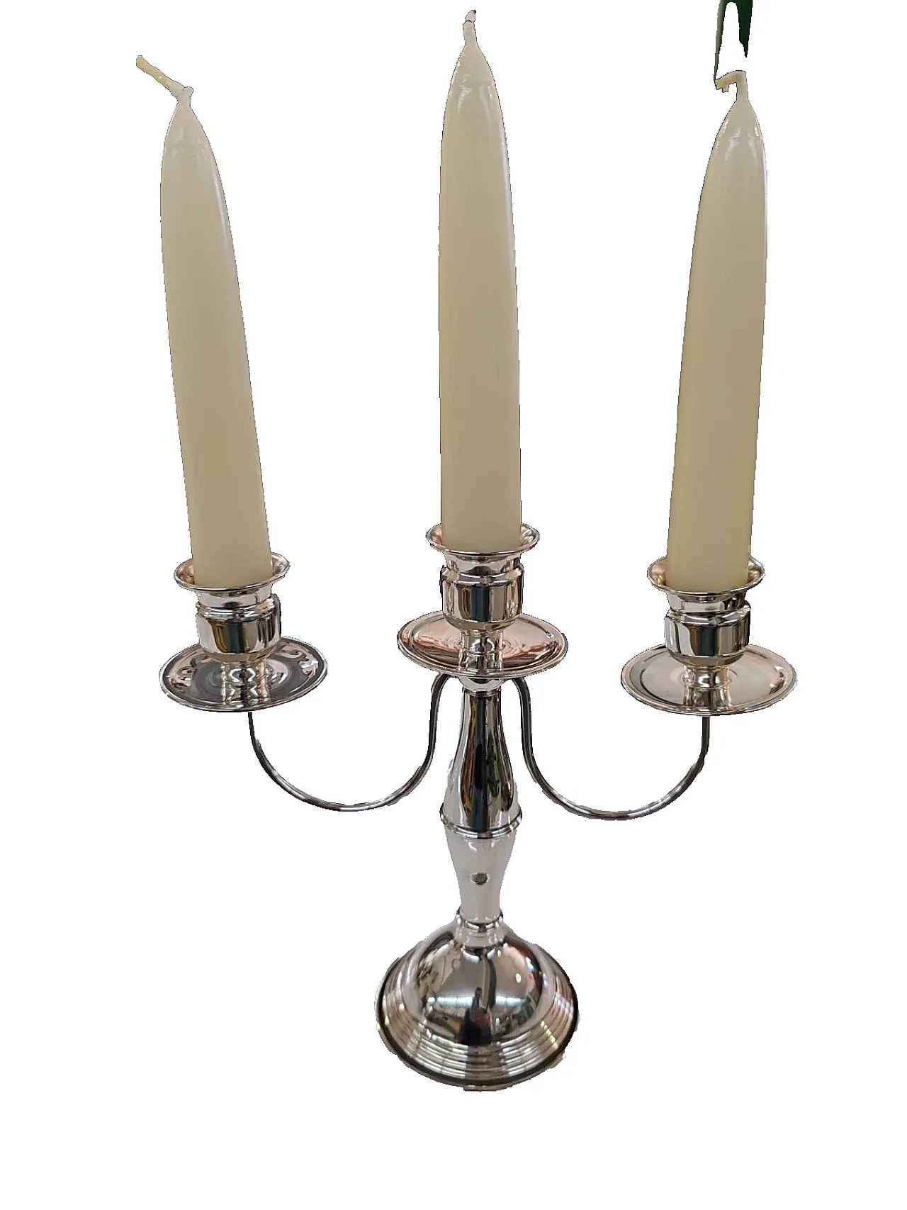 Three-arm candle holder in 925 silver, 1980s 2