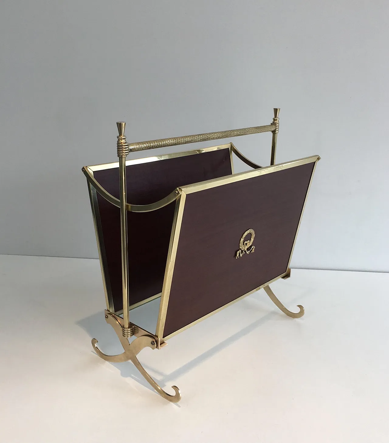 Pair of neoclassical magazine racks attributed to Maison Jansen, 50s 7