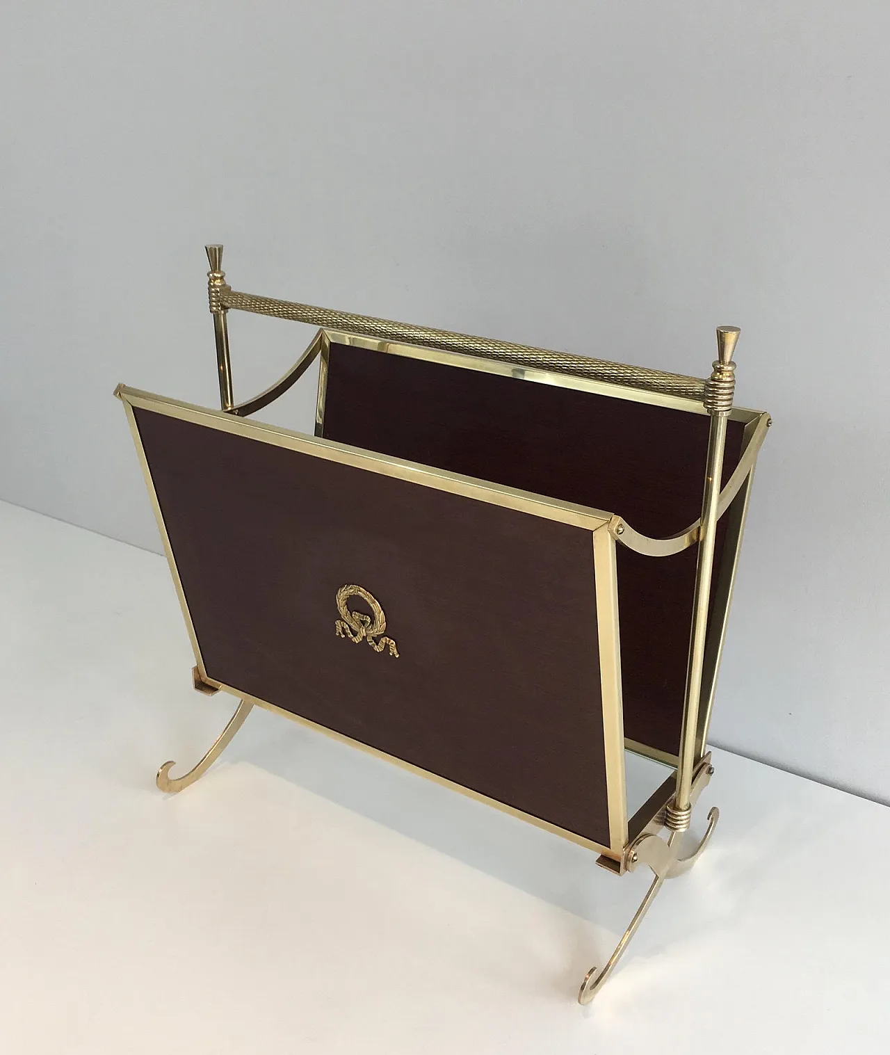 Pair of neoclassical magazine racks attributed to Maison Jansen, 50s 10