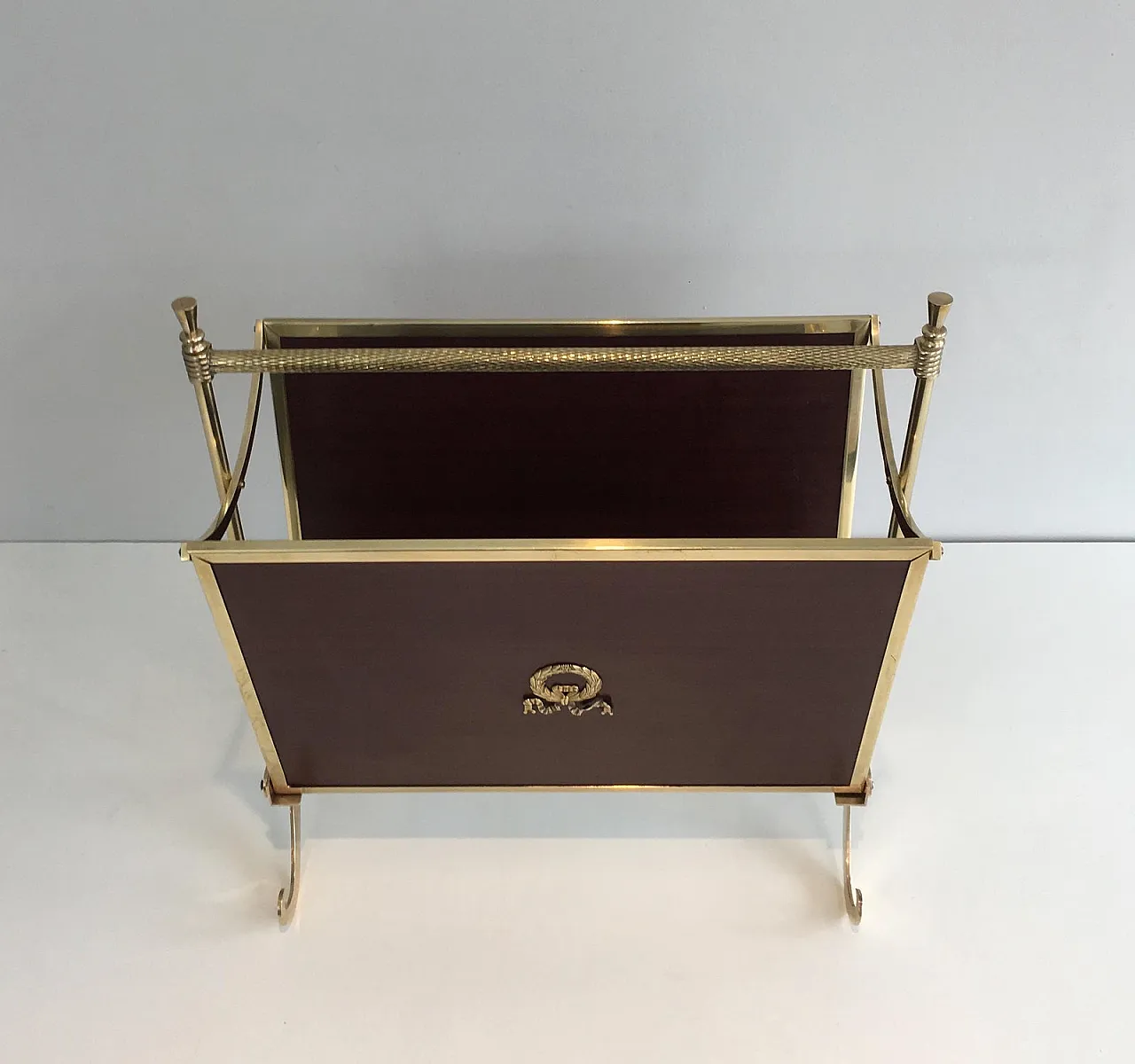 Pair of neoclassical magazine racks attributed to Maison Jansen, 50s 11