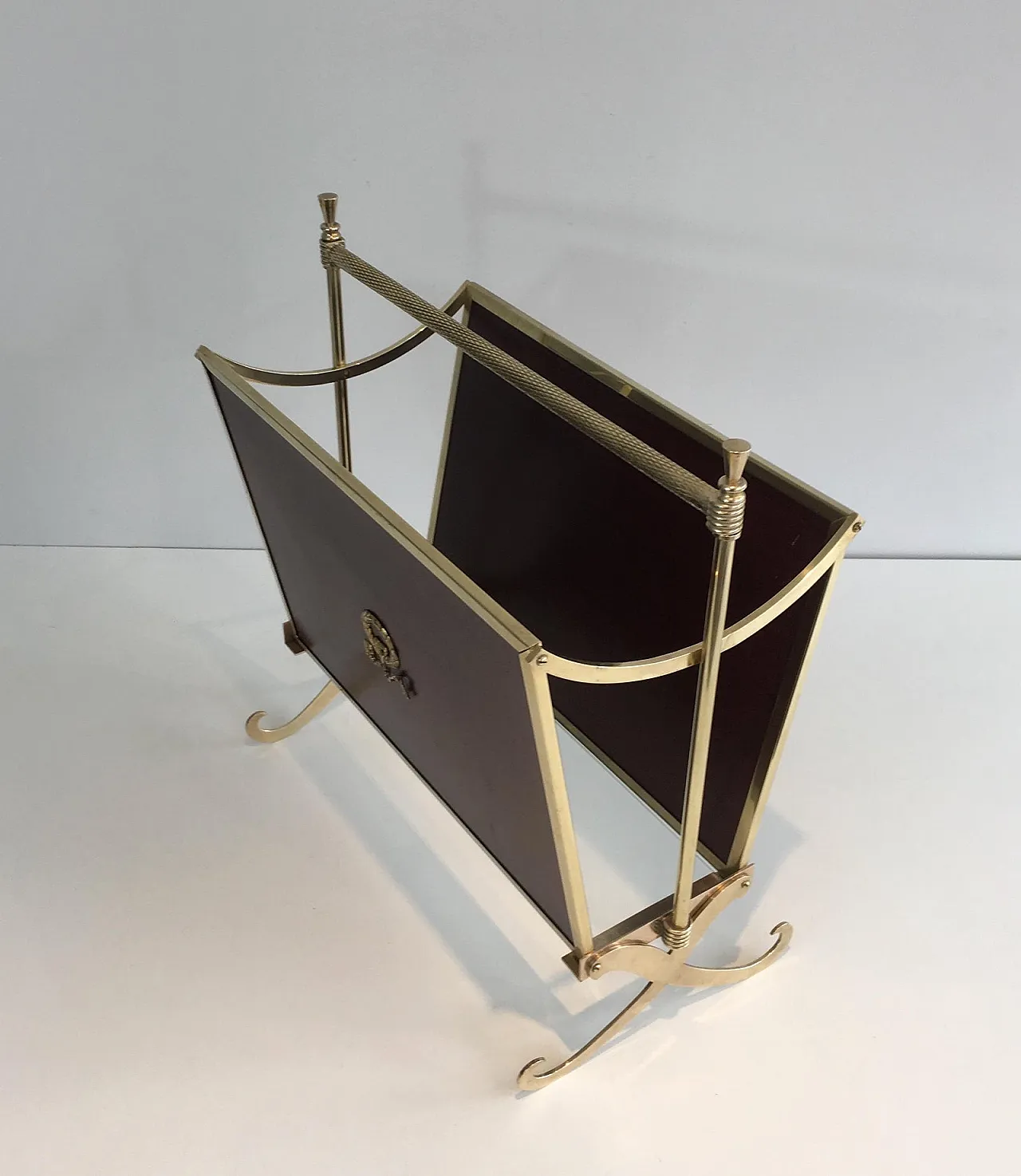 Pair of neoclassical magazine racks attributed to Maison Jansen, 50s 12