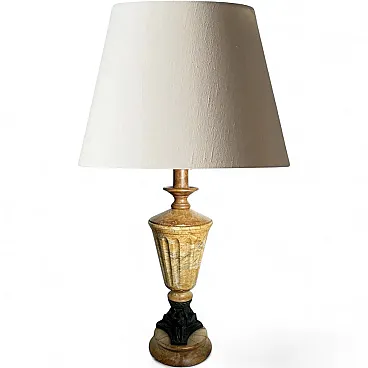 Lampada da tavolo in onice e resina, anni '80