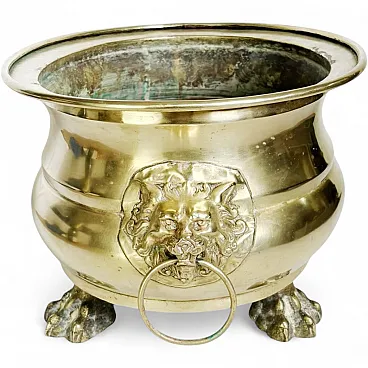 Champagne cooler or plant stand in brass, 1950s