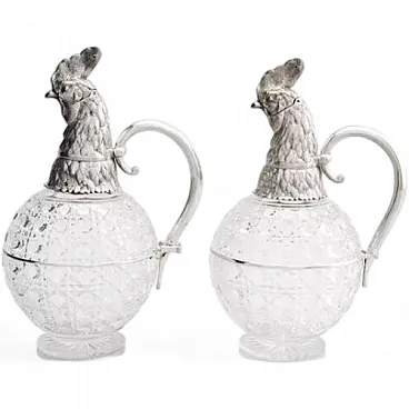 Pair of jugs by The Grachev Brothers Firm, St Petersburg, 20th century