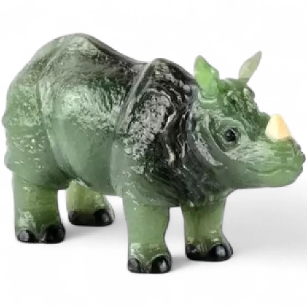 Jade Rhinoceros in the style of Fabergé, 2000s 6