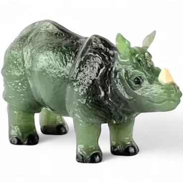 Jade Rhinoceros in the style of Fabergé, 2000s
