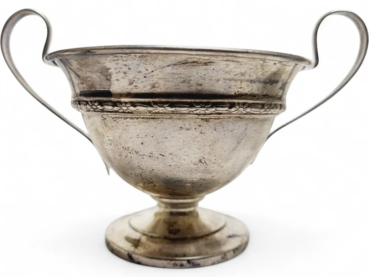 Art Deco Silver Sugar Bowl, 1950s 9