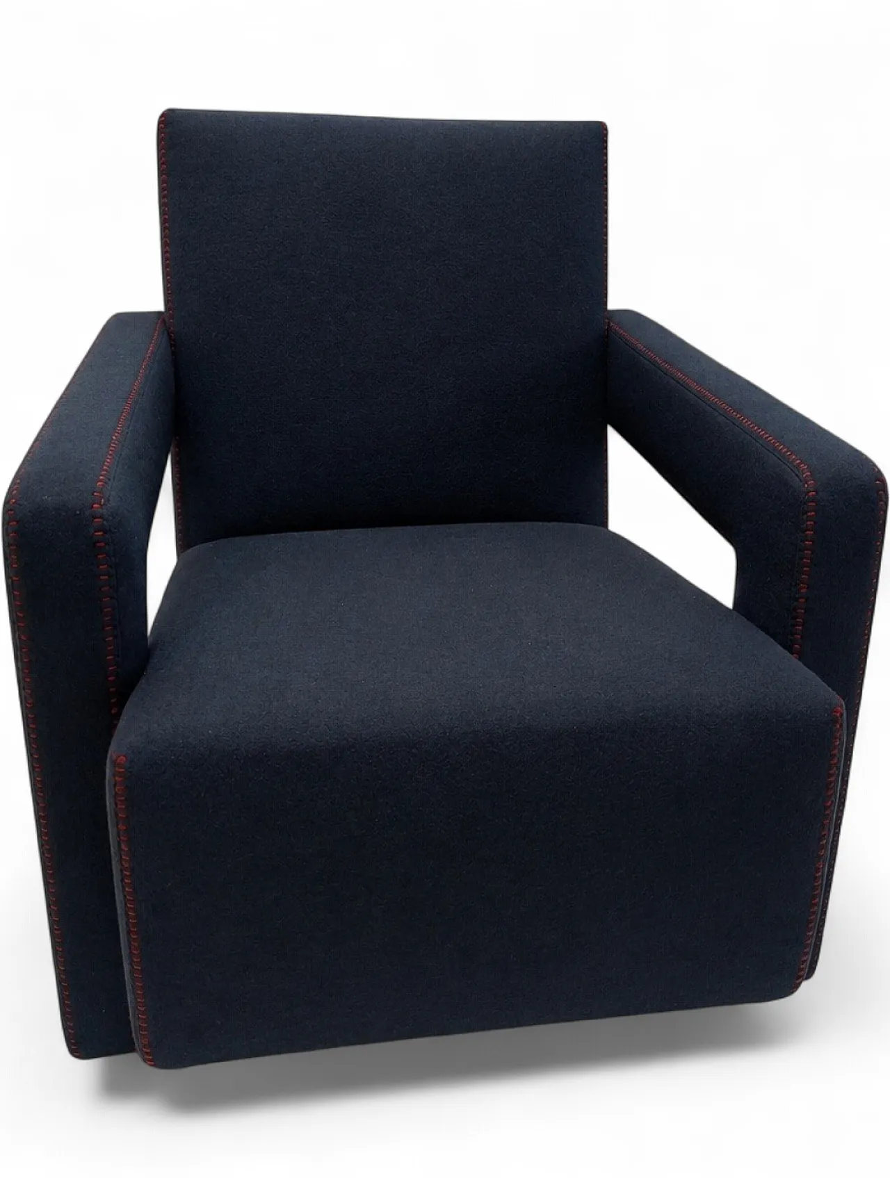 8 wool armchairs by Gerrit Rietveld for Cassina, 2000s 21