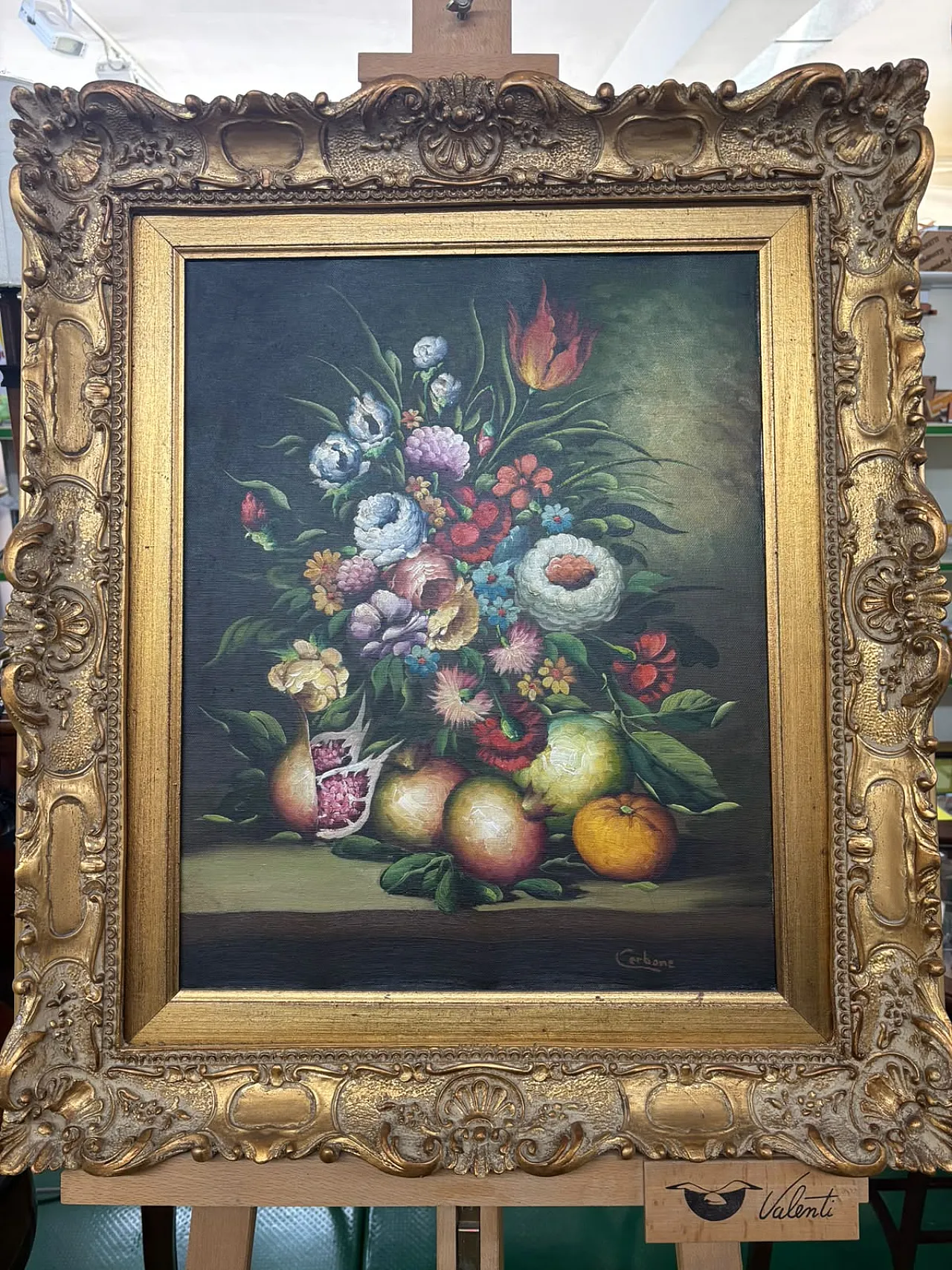 Antonio Cerbone, Flower, painting, oil on canvas, 1980s 5