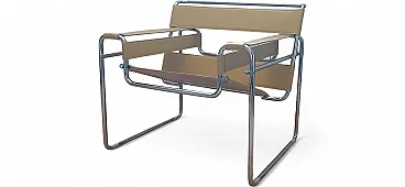 Yellow leather and metal armchair by Marcel Breuer for Knoll, 2000s