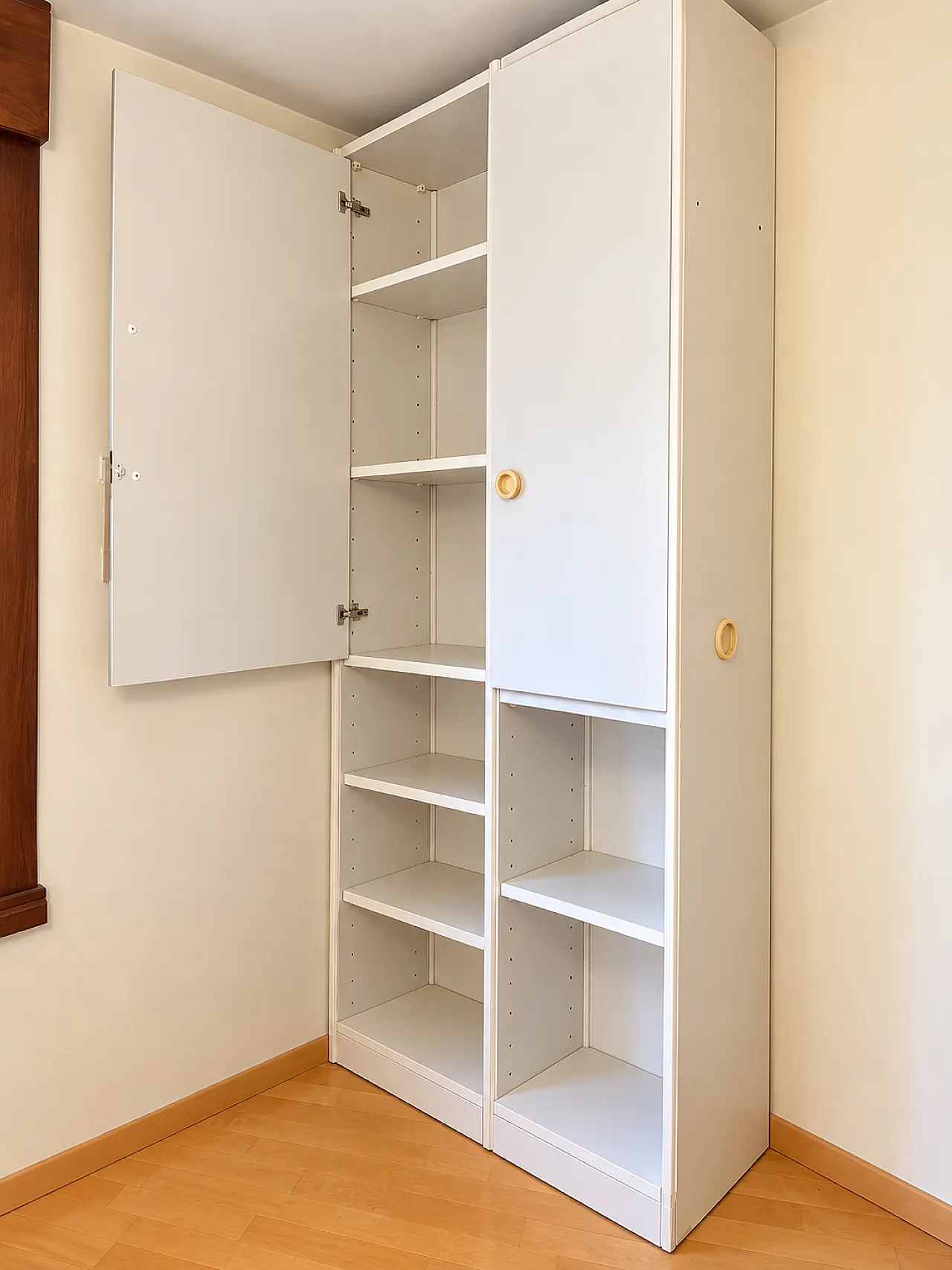 Armadi modulari in plastica bianca e legno di Angelo Mangiarotti per Poltronova, 1974 1
