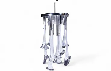 Calla/Lily Murano glass chandelier by Venini, 1960s