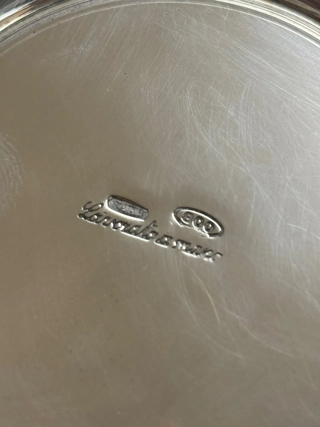 Sugar bowl in 800 silver, 1980s 1