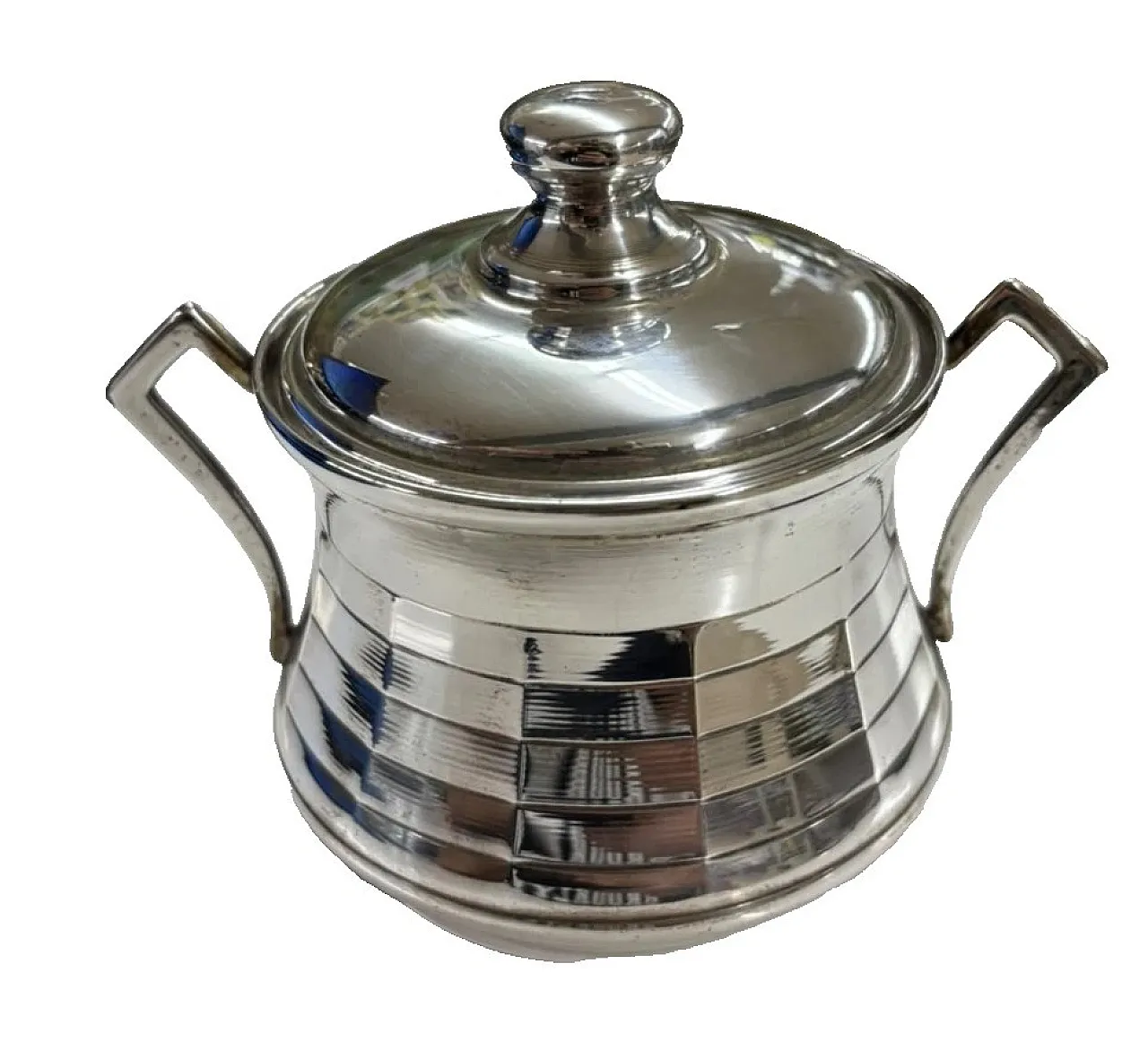 Sugar bowl in 800 silver, 1980s 3