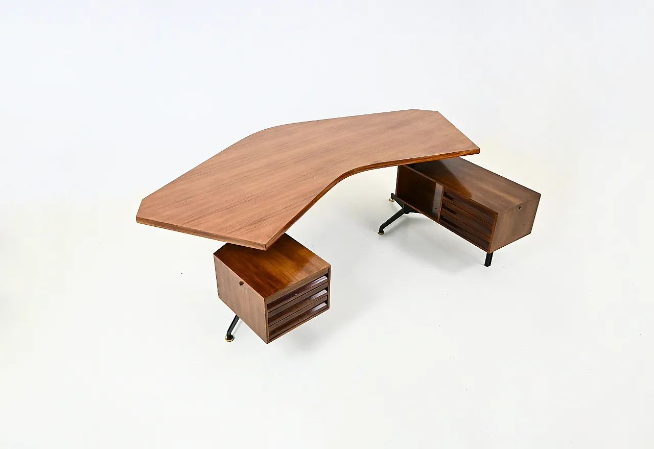 T96 Desk Boomerang by Osvaldo Borsani for Tecno, 1950s 3