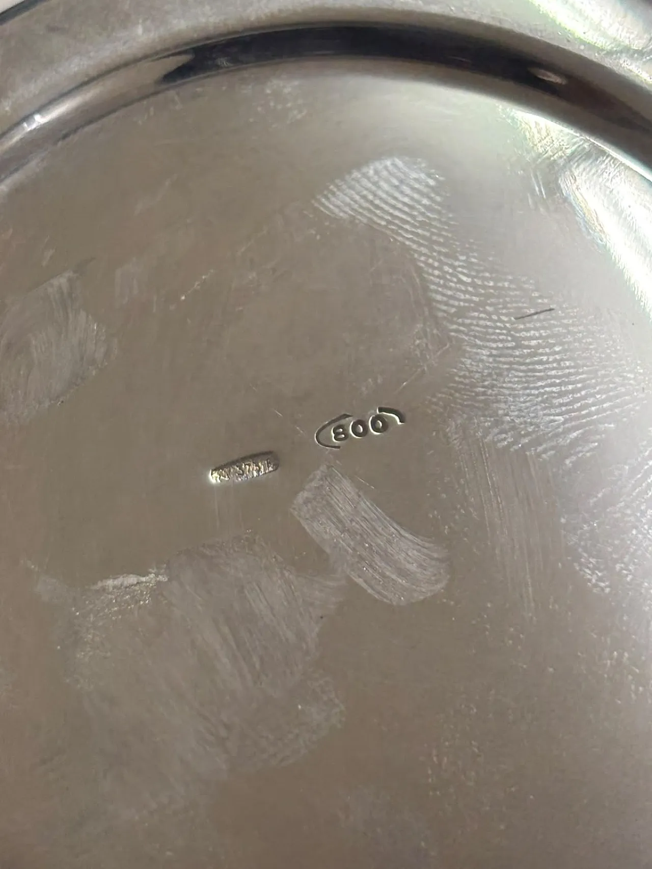 Sugar bowl in 800 silver, 1980s 1