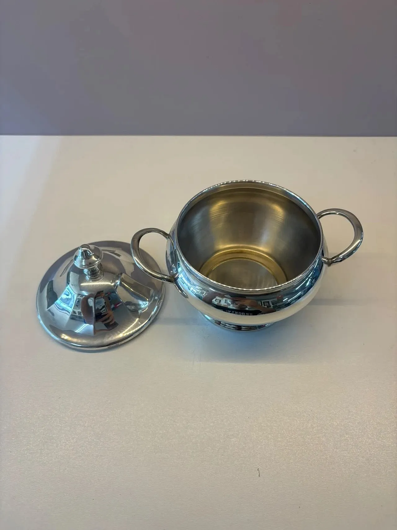 Sugar bowl in 800 silver, 1980s 4