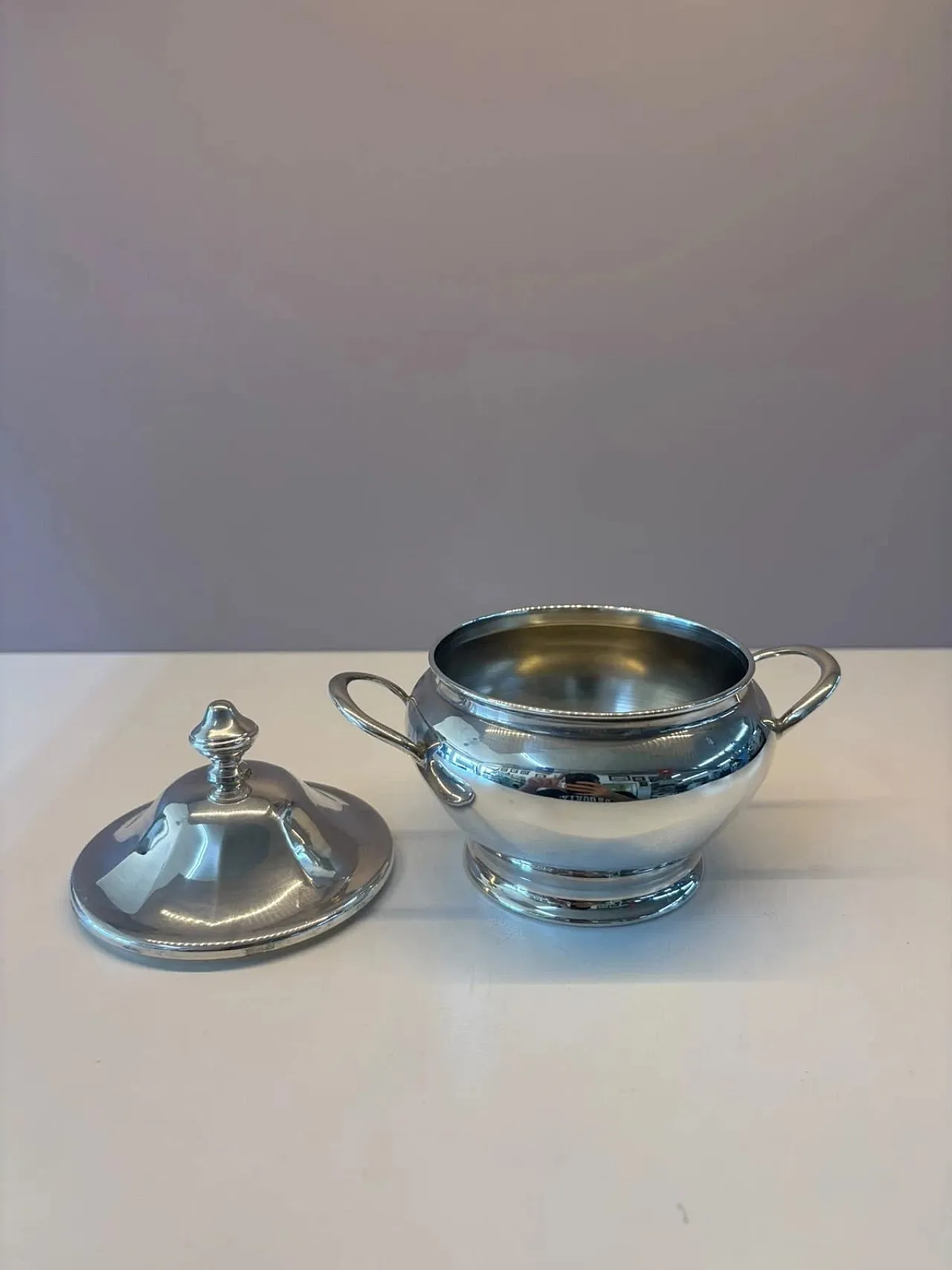 Sugar bowl in 800 silver, 1980s 5